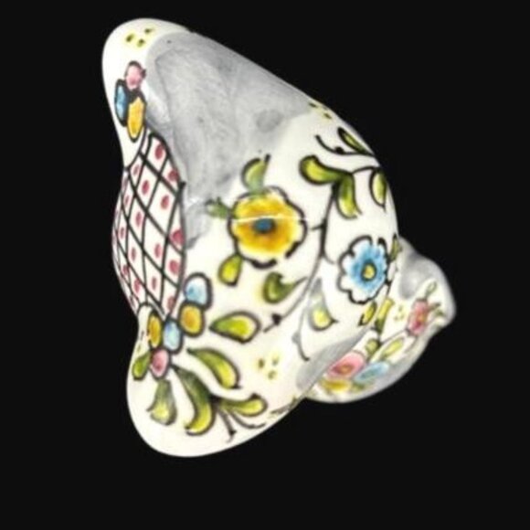 Vintage Italy Artisan Hand Painted Porcelain Cat Figurine Statue Signed - Picture 9 of 10